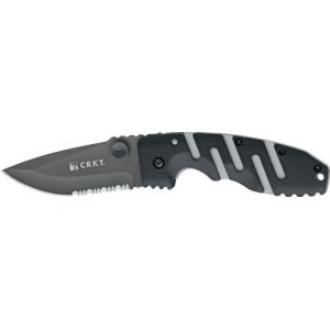 Columbia River Knife & Tool Ryan Model 7 Partially Serrated w/ Black Blade & Handle